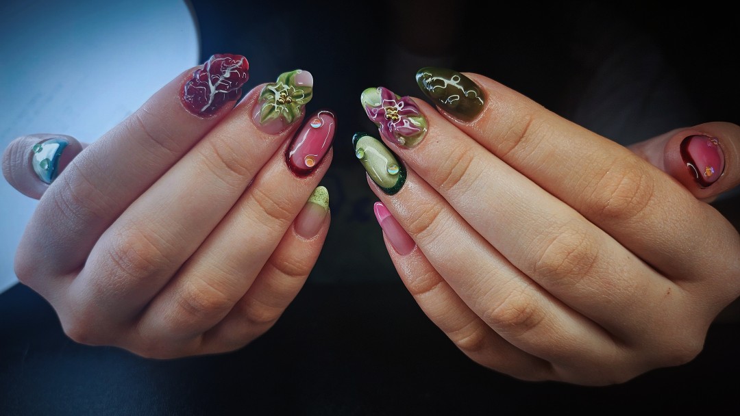 TINA NAIL ART STUDIO #velika-gorica Ukrašavanje noktiju Level MEDIUM nail dizajn - full set