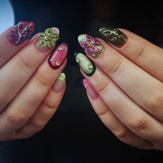 TINA NAIL ART STUDIO #velika-gorica Ukrašavanje noktiju Level MEDIUM nail dizajn - full set