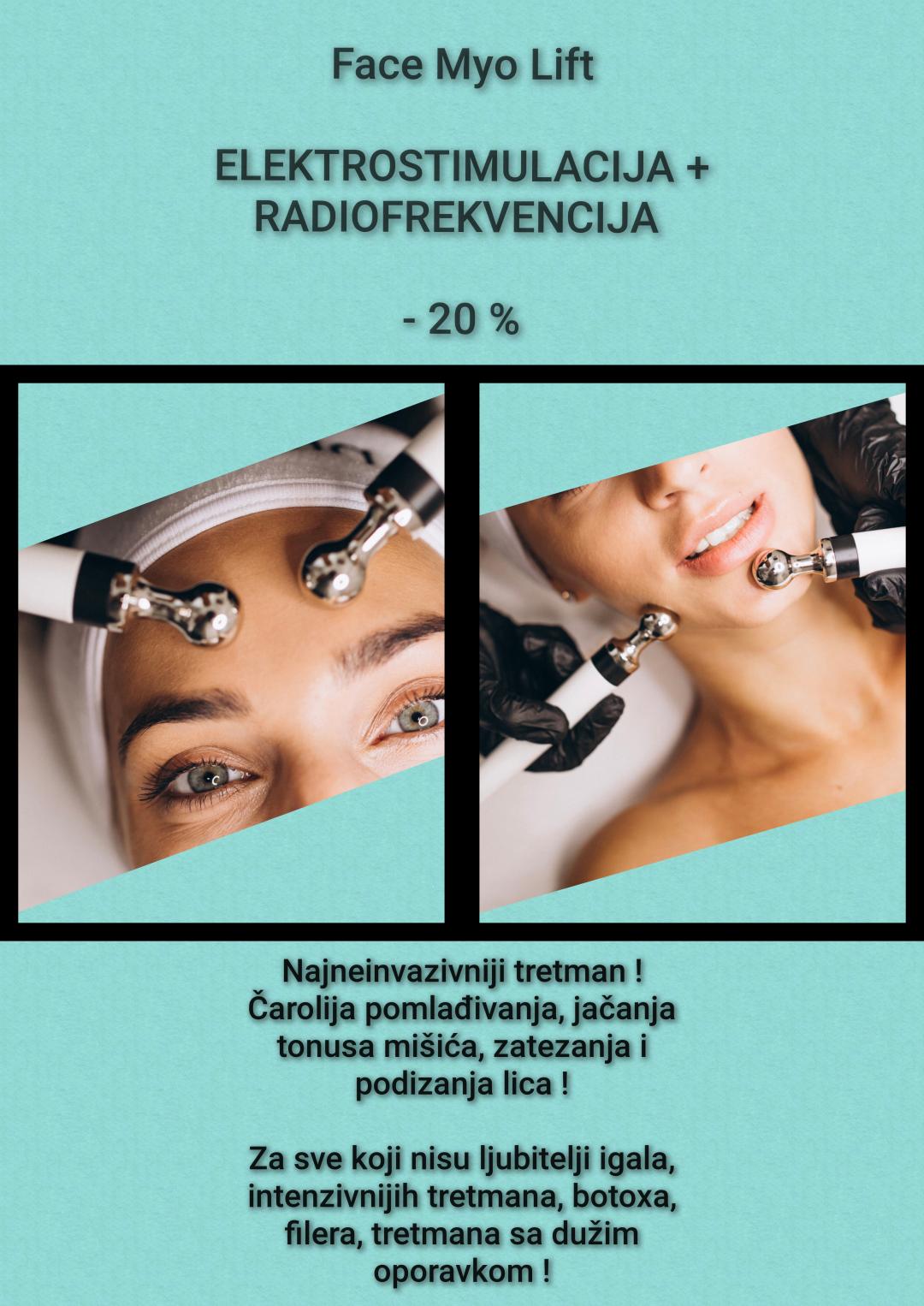 BioLaser Studio Rijeka #rijeka Tretman lica Radiofrekvencija lifting obraza + čela + čeljusti + vilica + vrata