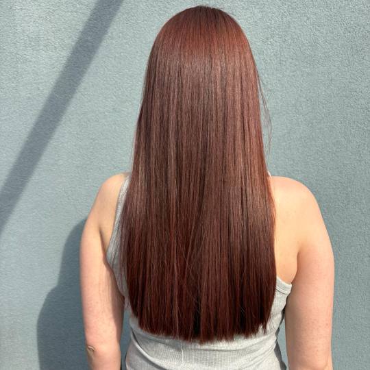 Beauty Studio Amina #zagreb Bojanje kose Bojanje cijele dužine + šišanje + fen frizura - duga kos