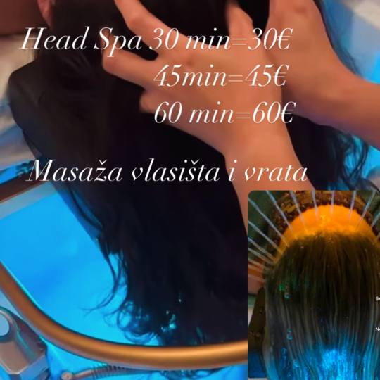 Head Spa #pula Tretman lica Welcome head spa Masaža vlasišta pjenom, luksuzna maska, masaža vrata