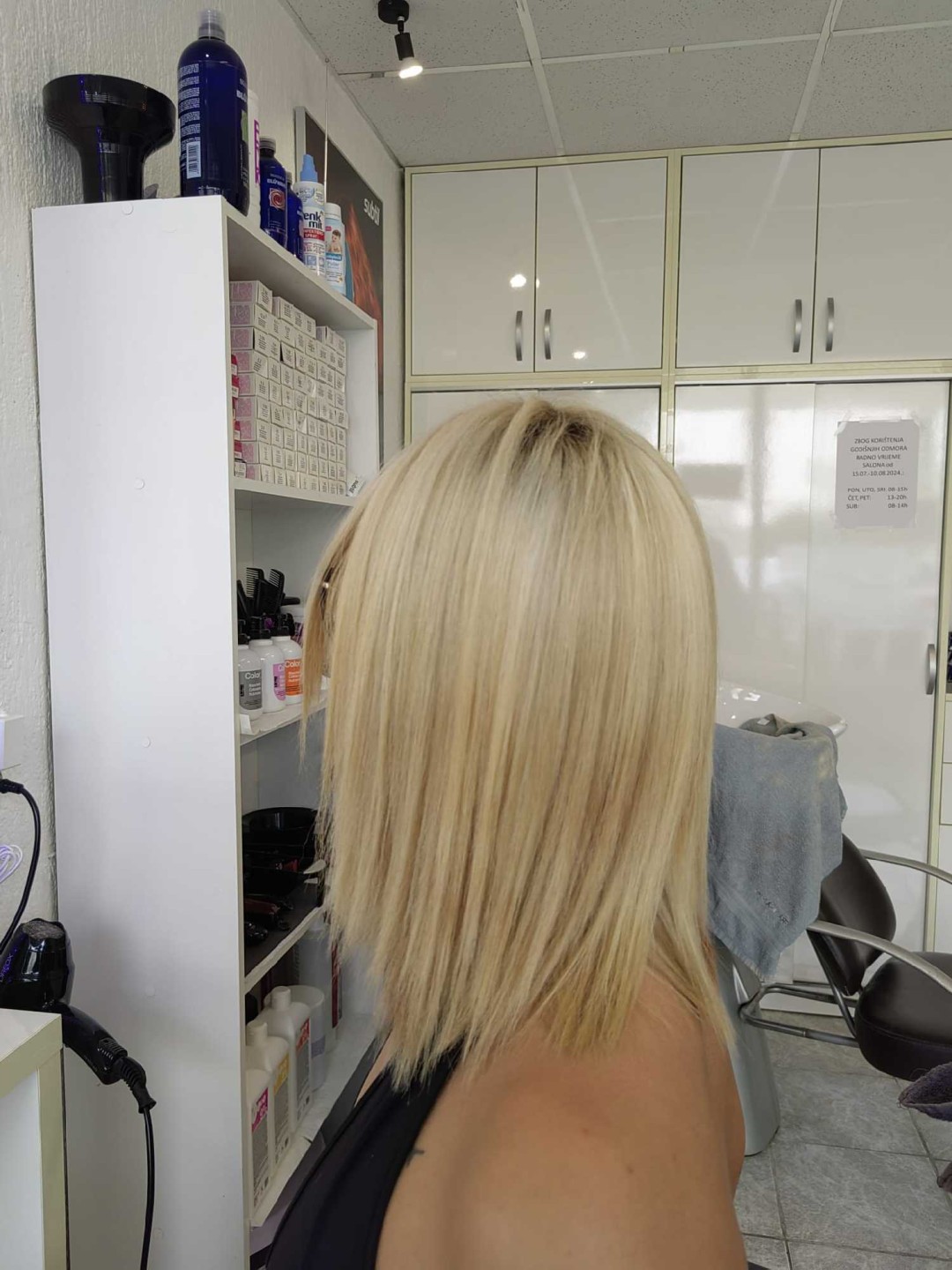 Pramenovi na foliju + fen frizura - poluduga kosa - Wikleraj & Frajeraj, Zagreb Pramenovi Frizerski saloni Pramenovi, Zagreb, Trešnjevka – jug