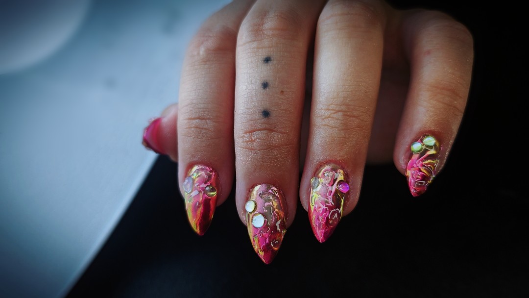 TINA NAIL ART STUDIO #velika-gorica Ukrašavanje noktiju FREESTYLE nail dizajn- full set