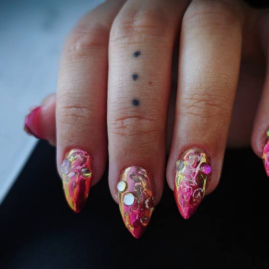 TINA NAIL ART STUDIO #velika-gorica Ukrašavanje noktiju FREESTYLE nail dizajn- full set