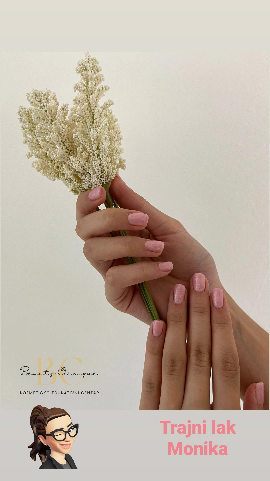 Beauty Clinique #zagreb Manikura Manikura + trajni lak - kombi + rubber baza