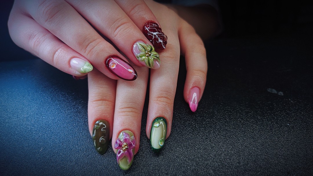 TINA NAIL ART STUDIO #velika-gorica Ukrašavanje noktiju Level MEDIUM nail dizajn - full set