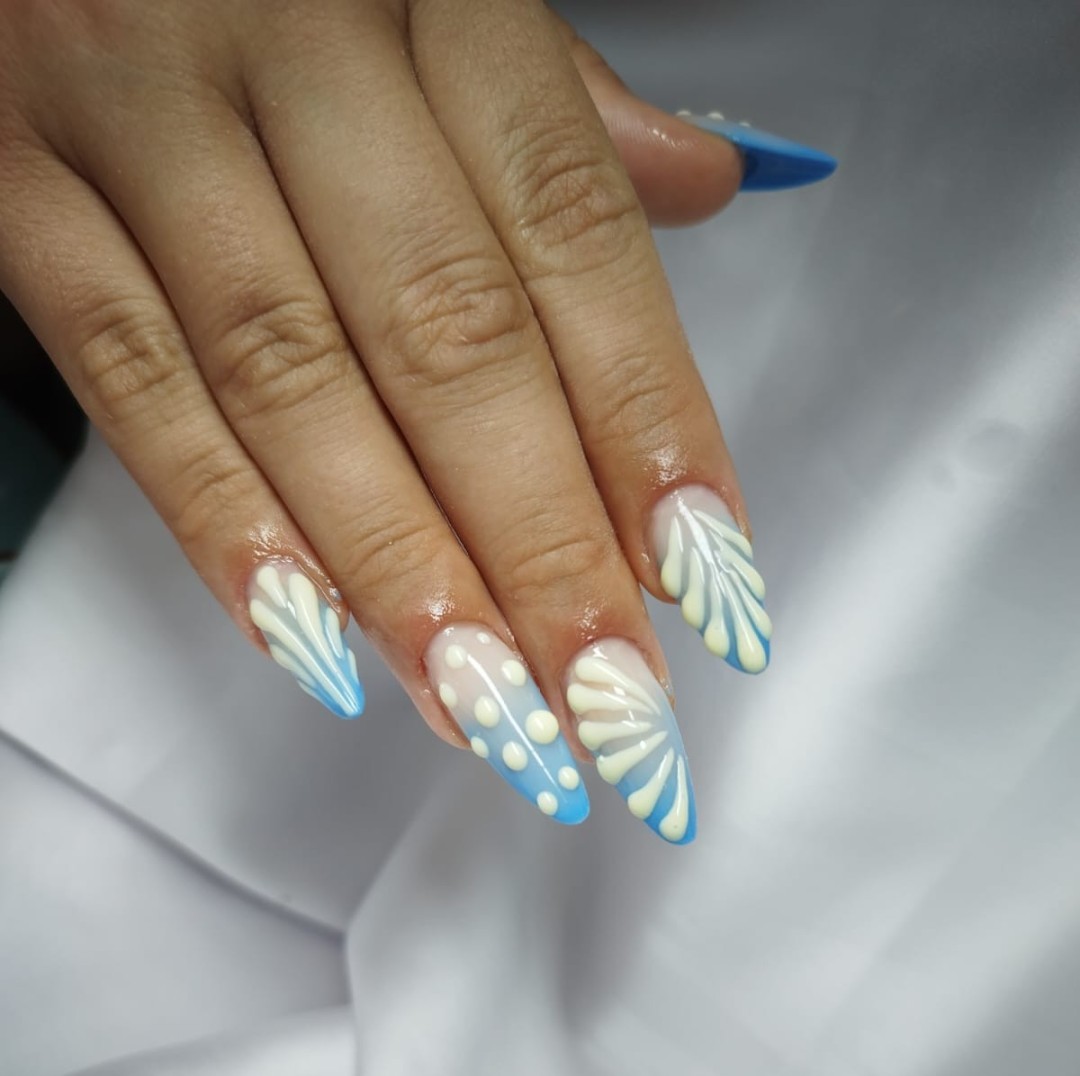 Luna Beauty studio #zagreb Manikura Nadogradnja noktiju gelom+ Nail art,french vel.L,XL