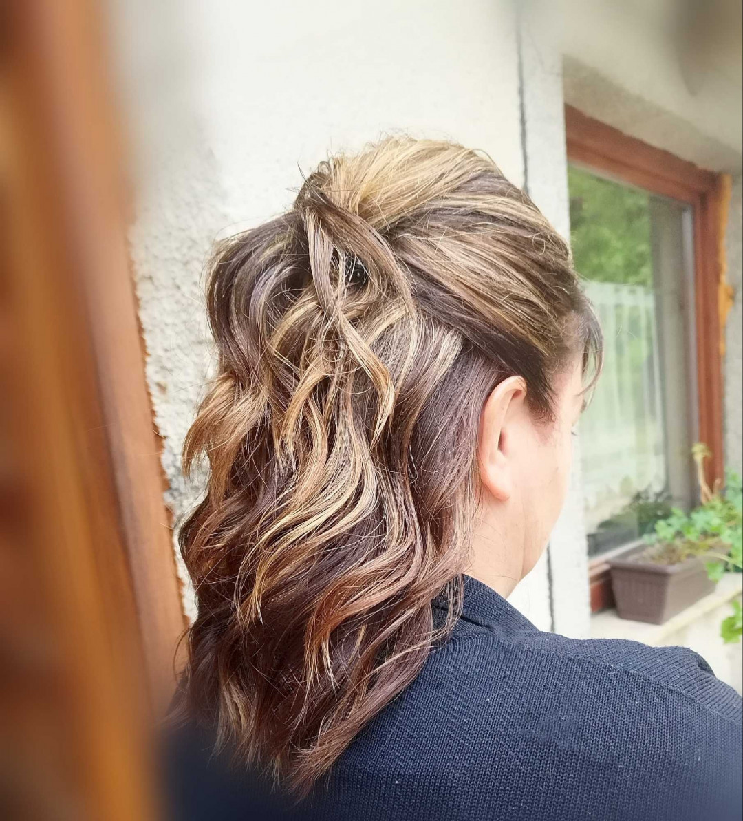 Silvija #zagreb Svečane i frizure za svadbu Svečana frizura - kosa srednje dužine