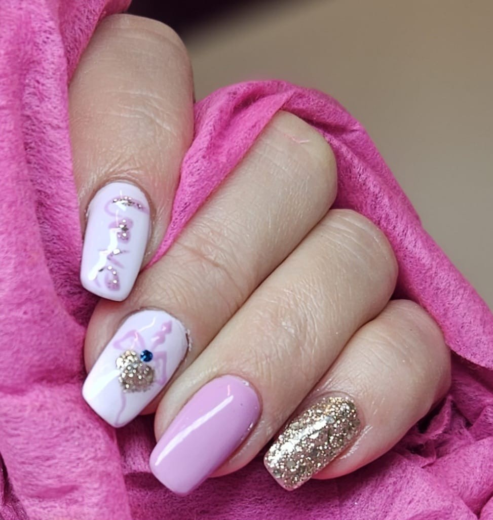 Luna Beauty studio #zagreb Nadogradnja noktiju Nadopuna gelom bez Nail arta (crtanja) vel.S,M