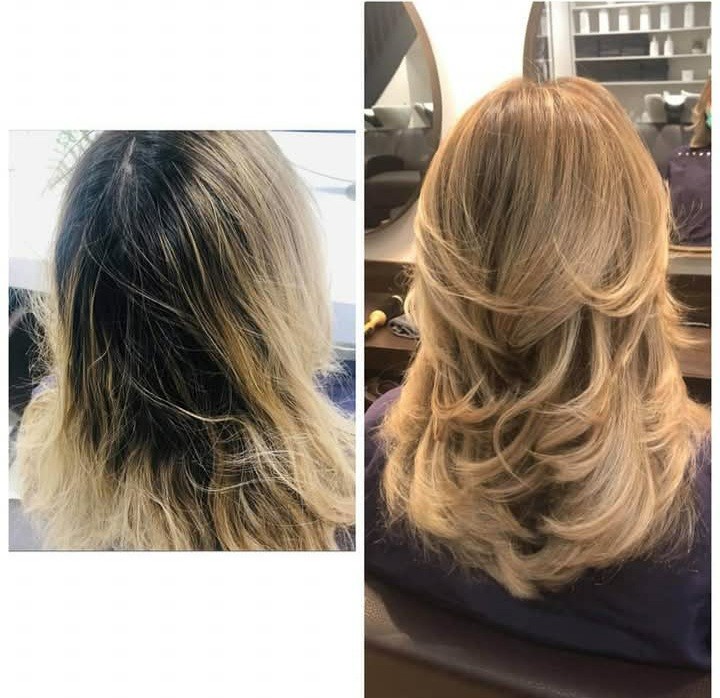 Kudos Hair #zagreb Ombre, sombre, balayage Balayage / Brazillian balayage / foliage cijele glave + preljev / toner - duga kosa