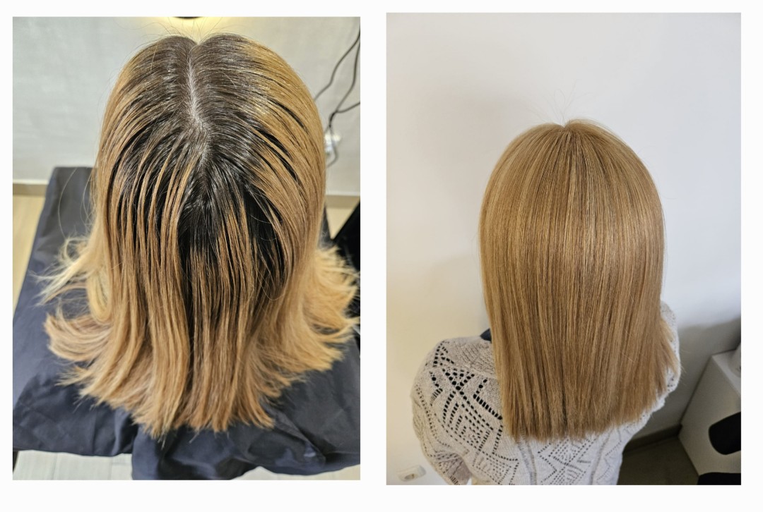 Bojanje izrasta + feniranje - kratka kosa - Sandra, Zagreb Bojanje kose Frizerski saloni Bojanje kose, Zagreb, Podsused – Vrapče