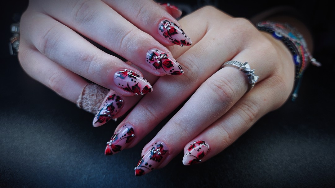 TINA NAIL ART STUDIO #velika-gorica Ukrašavanje noktiju Level MEDIUM nail dizajn - full set