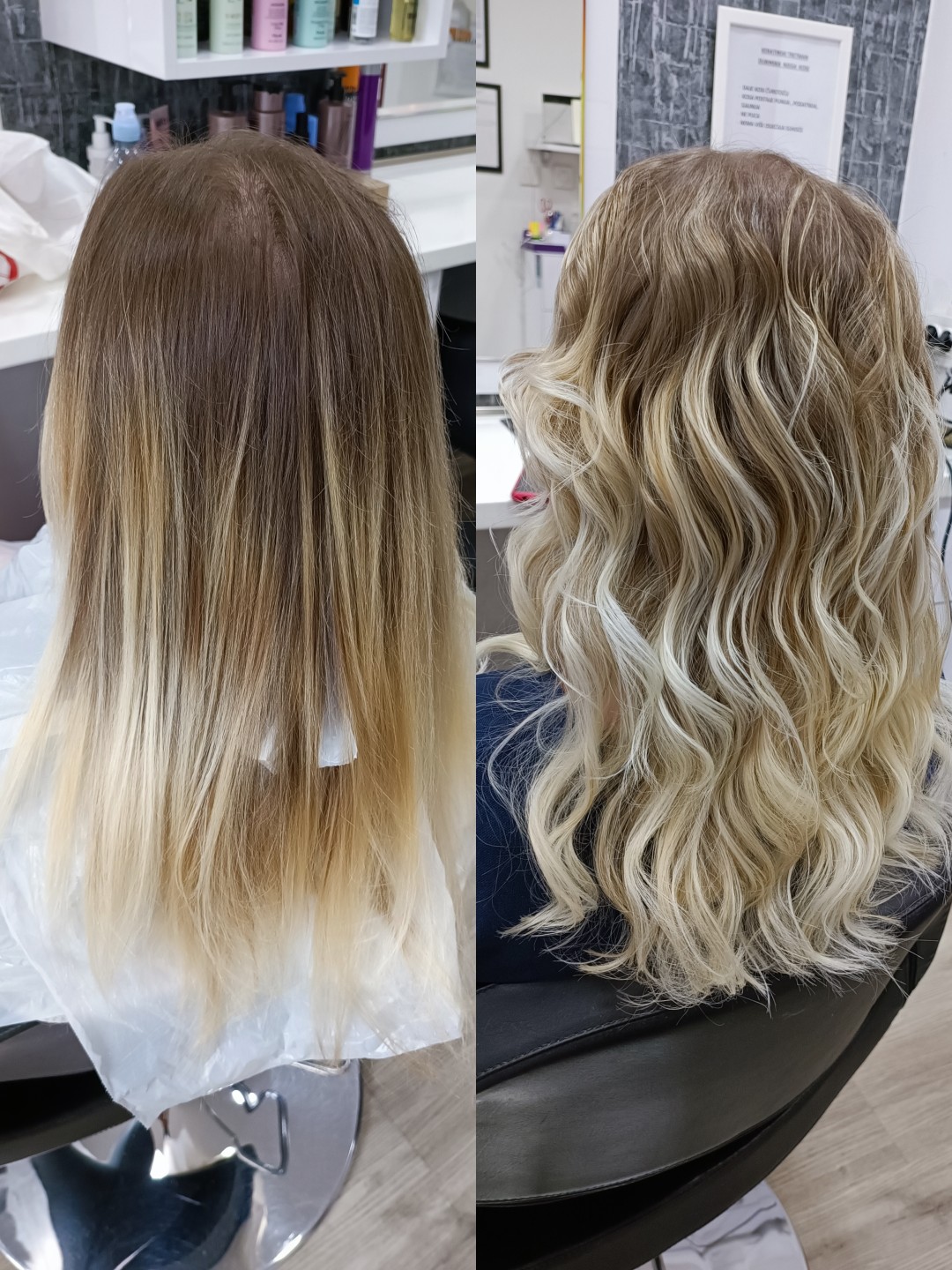 Anavi #zagreb Pramenovi Balayage + šišanje + frizura 1 - duga kosa