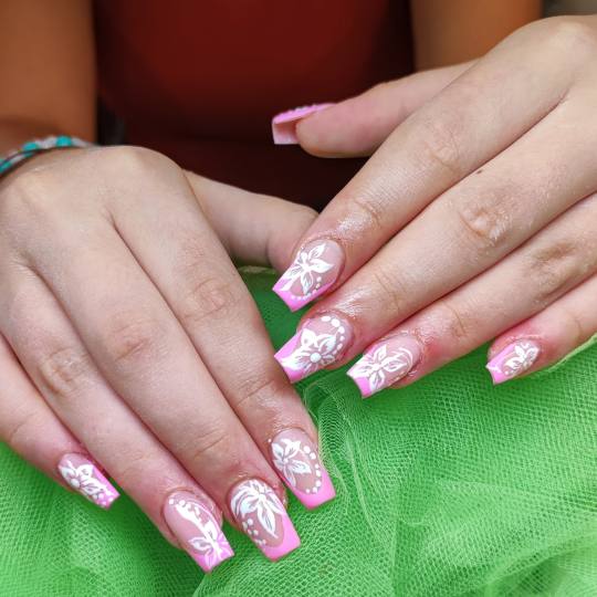 Luna Beauty studio #zagreb Manikura Nadogradnja noktiju gelom+ Nail art,french vel.L,XL