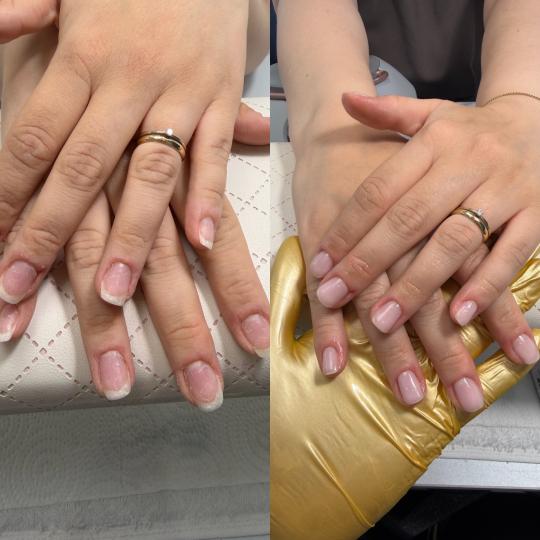 Antonela beauty studio #zagreb Manikura Manikura + trajni lak Prije i poslije