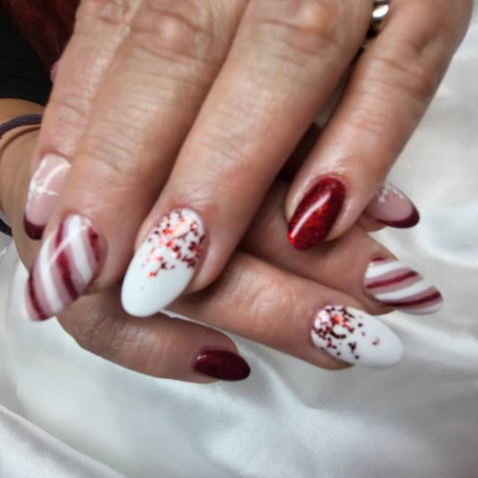 Luna Beauty studio #zagreb Manikura Nadogradnja noktiju gelom+Nail art,French/S,M