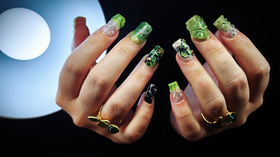 TINA NAIL ART STUDIO #velika-gorica Ukrašavanje noktiju Level HARD nail dizajn - full set