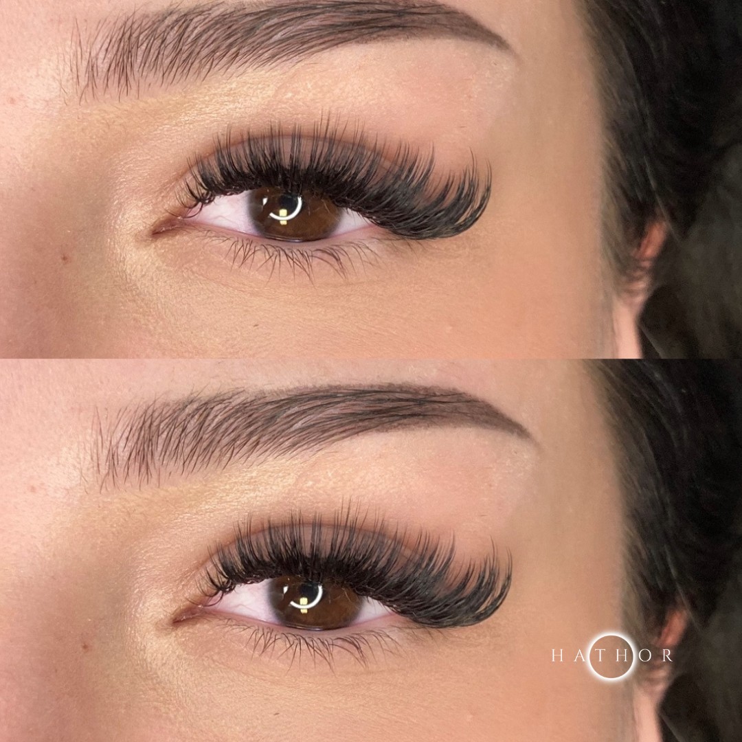 Hathor beauty room #zagreb Nadogradnja trepavica Ugradnja trepavica - ruski volumen