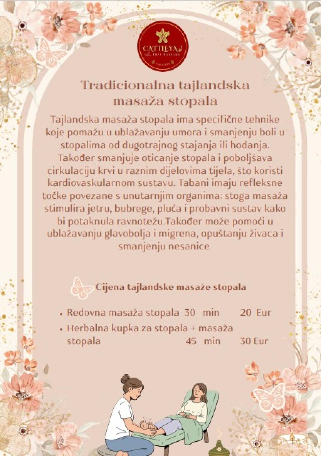 Cattleya #varazdin Tajlandska masaža Originalna tajlandska masaža stopala