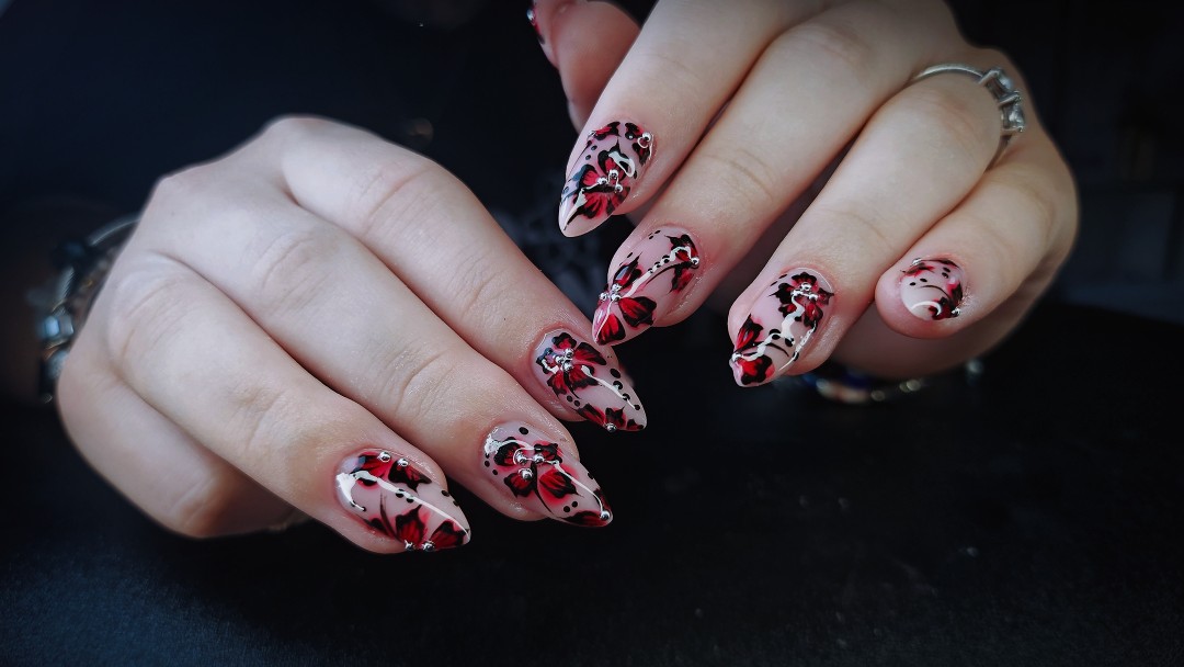 TINA NAIL ART STUDIO #velika-gorica Ukrašavanje noktiju Level MEDIUM nail dizajn - full set