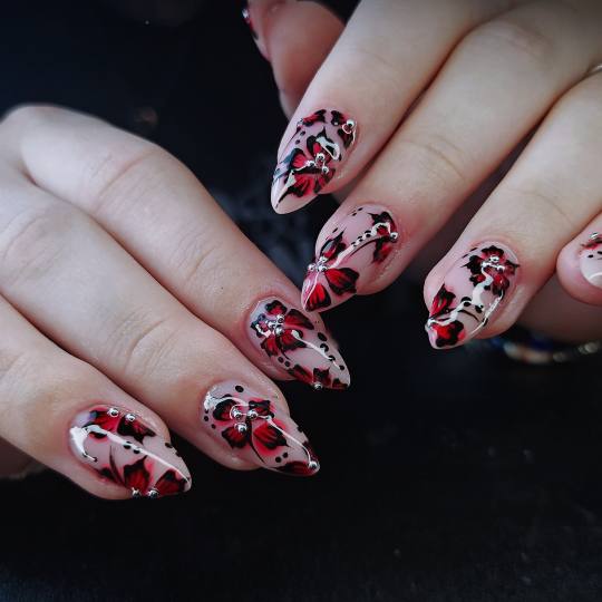 TINA NAIL ART STUDIO #velika-gorica Ukrašavanje noktiju Level MEDIUM nail dizajn - full set