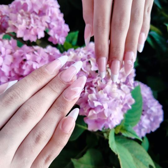 Empire Nails #zagreb Manikura Crtani french - set noktiju Ugradnja tehnikom dual formi (L dužina), 