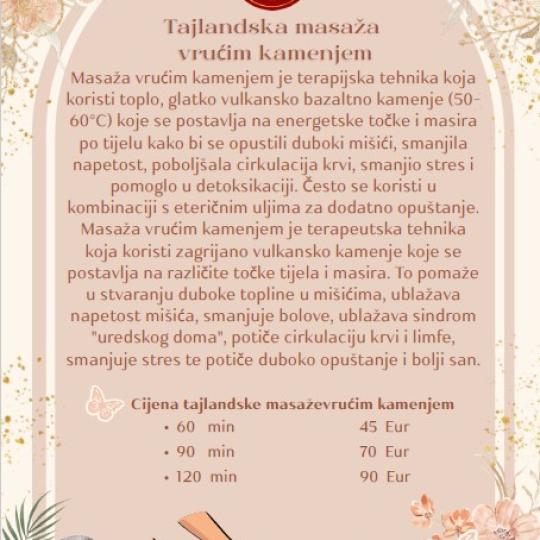 Cattleya #varazdin Masaža vulkanskim kamenjem Originalna tajlandska masaža vrućim kamenjem
