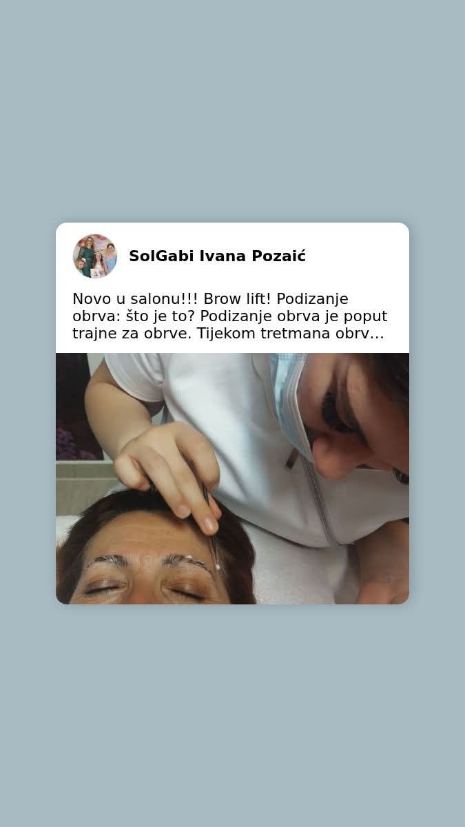 SolGabi #zlatar Obrve Brow lift