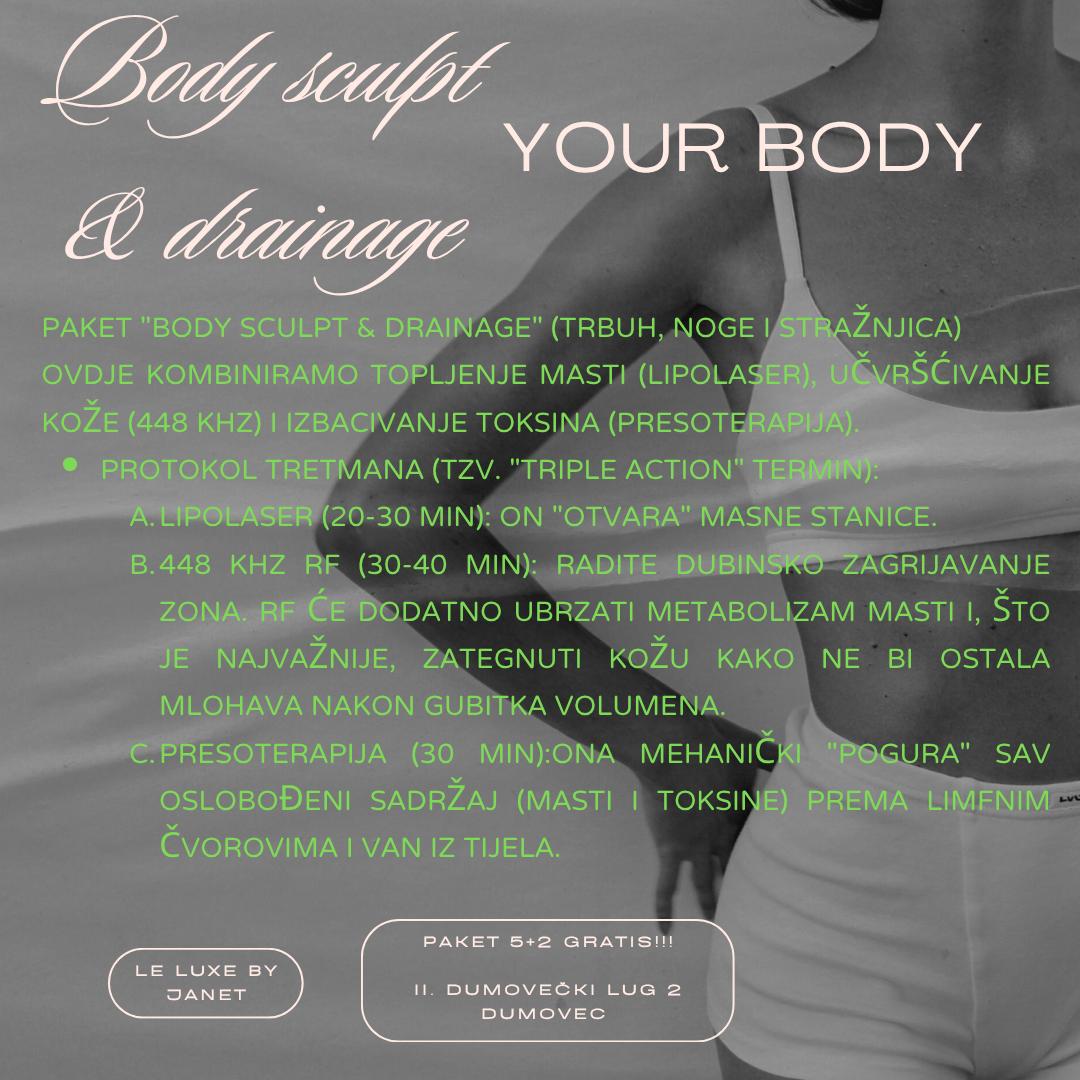 Le Luxe by Janet #zagreb Tretmani tijela Body sculpt & drainage - oblikovanje tijela i limfna drenaža