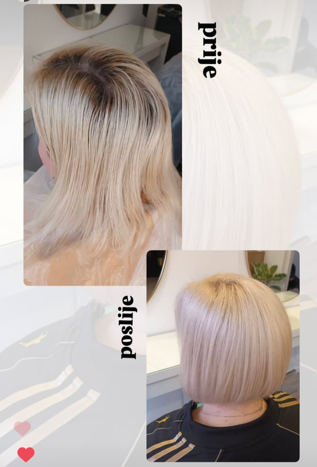 Prestige by Jasmina Žugec #varazdin Pramenovi Balayage + preljev + šišanje + fen frizura - poluduga kosa