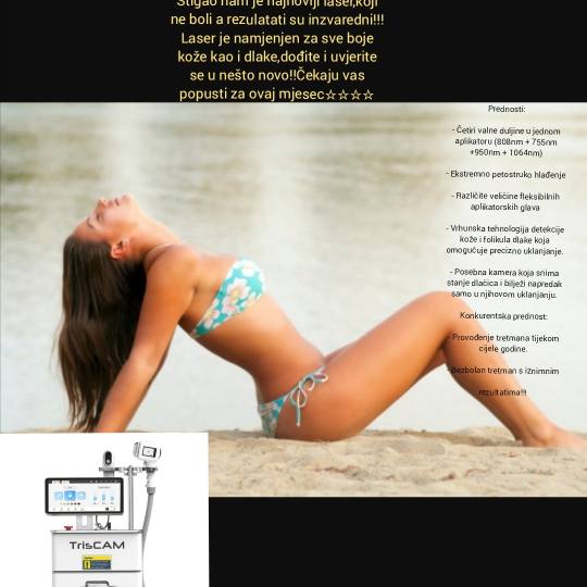 Split style centar #split Laserska epilacija Laserska epilacija cijelih nogu + prepona - za dame Nov