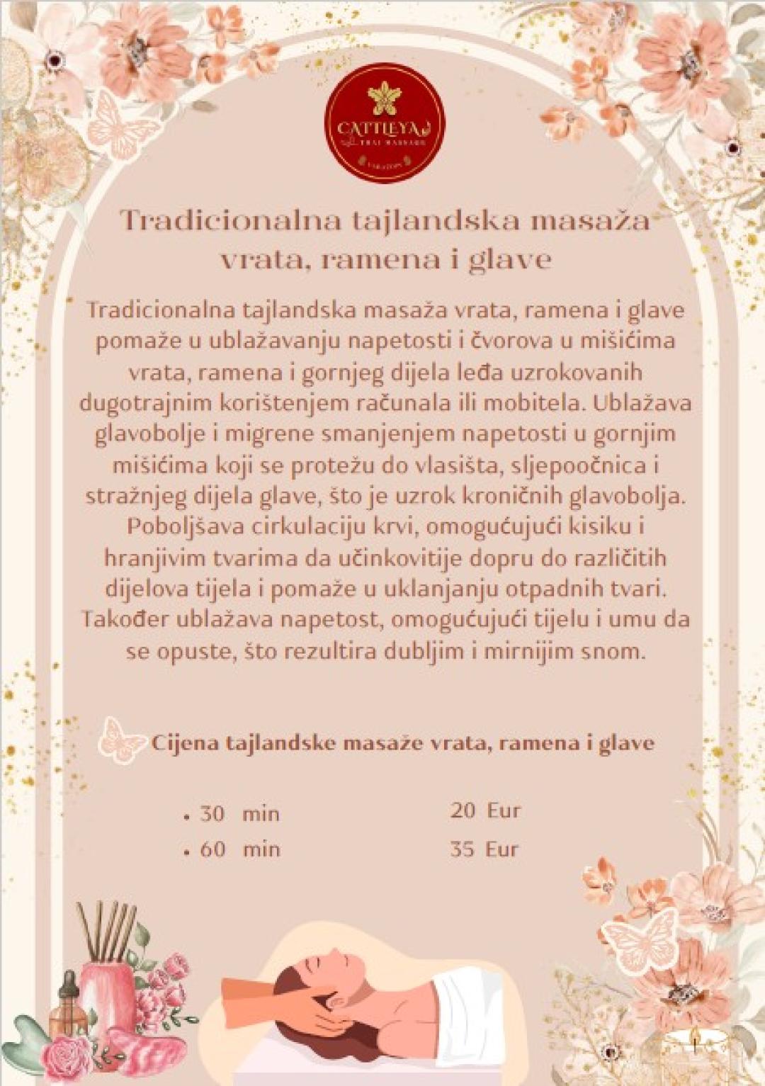 Cattleya #varazdin Masaža glave Originalna tajlandska masaža glave + vrata + ramena