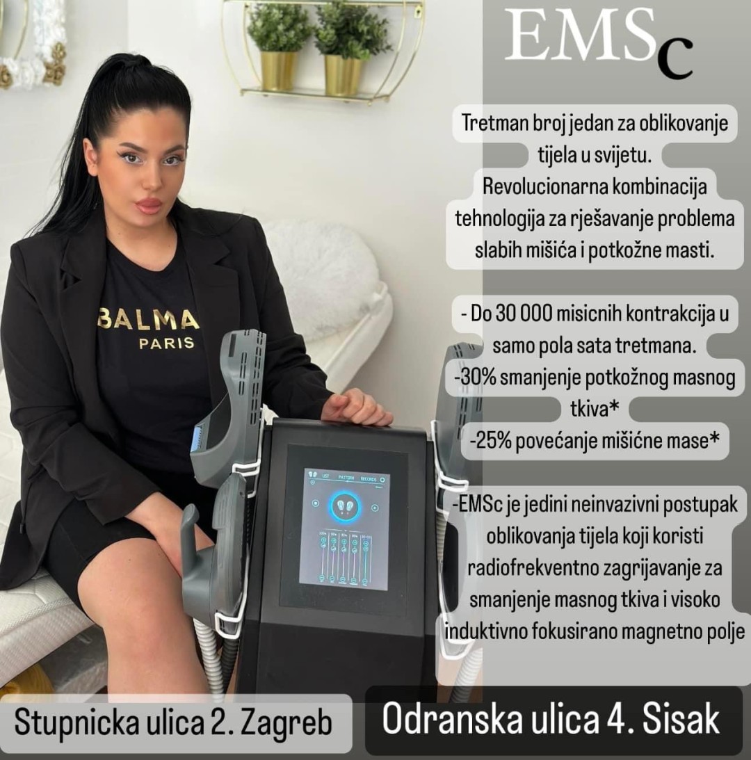 Estetix centar #zagreb Tretmani tijela Emsculpt tretman tijela - paket od 4 tretmana