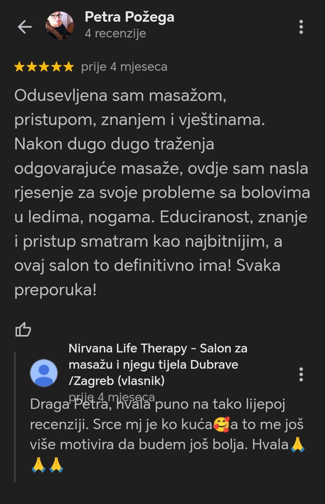 Medicinska masaža cijelog tijela - Nirvana Life Therapy, Zagreb Terapeutska masaža Masaža Terapeutska masaža, Zagreb, Gornja Dubrava