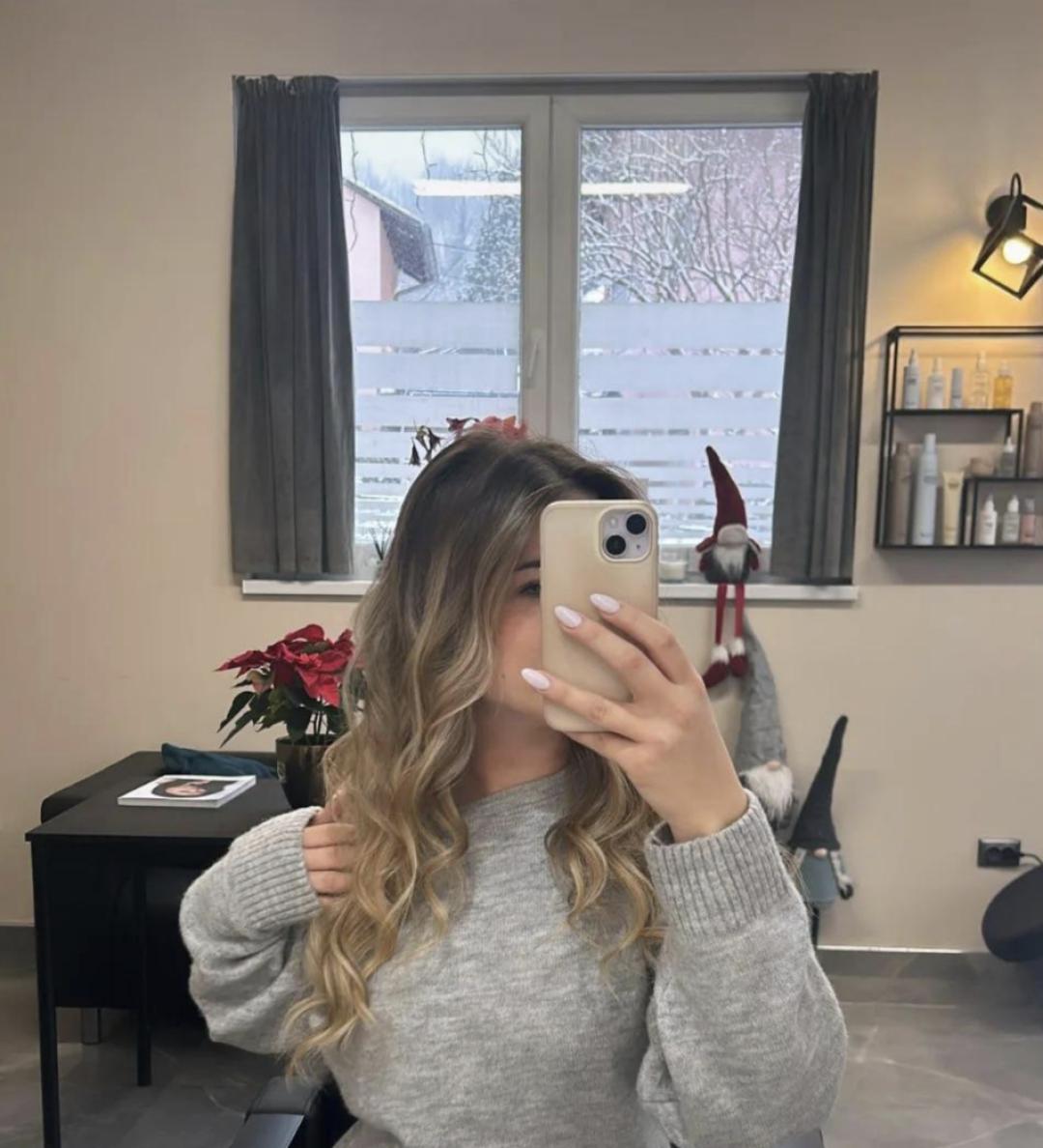 Pramenovi+ šišanje + frizura - L (kosa ispod ramena) - Frizana, Zagreb Žensko šišanje Frizerski saloni Žensko šišanje, Zagreb, Podsused – Vrapče