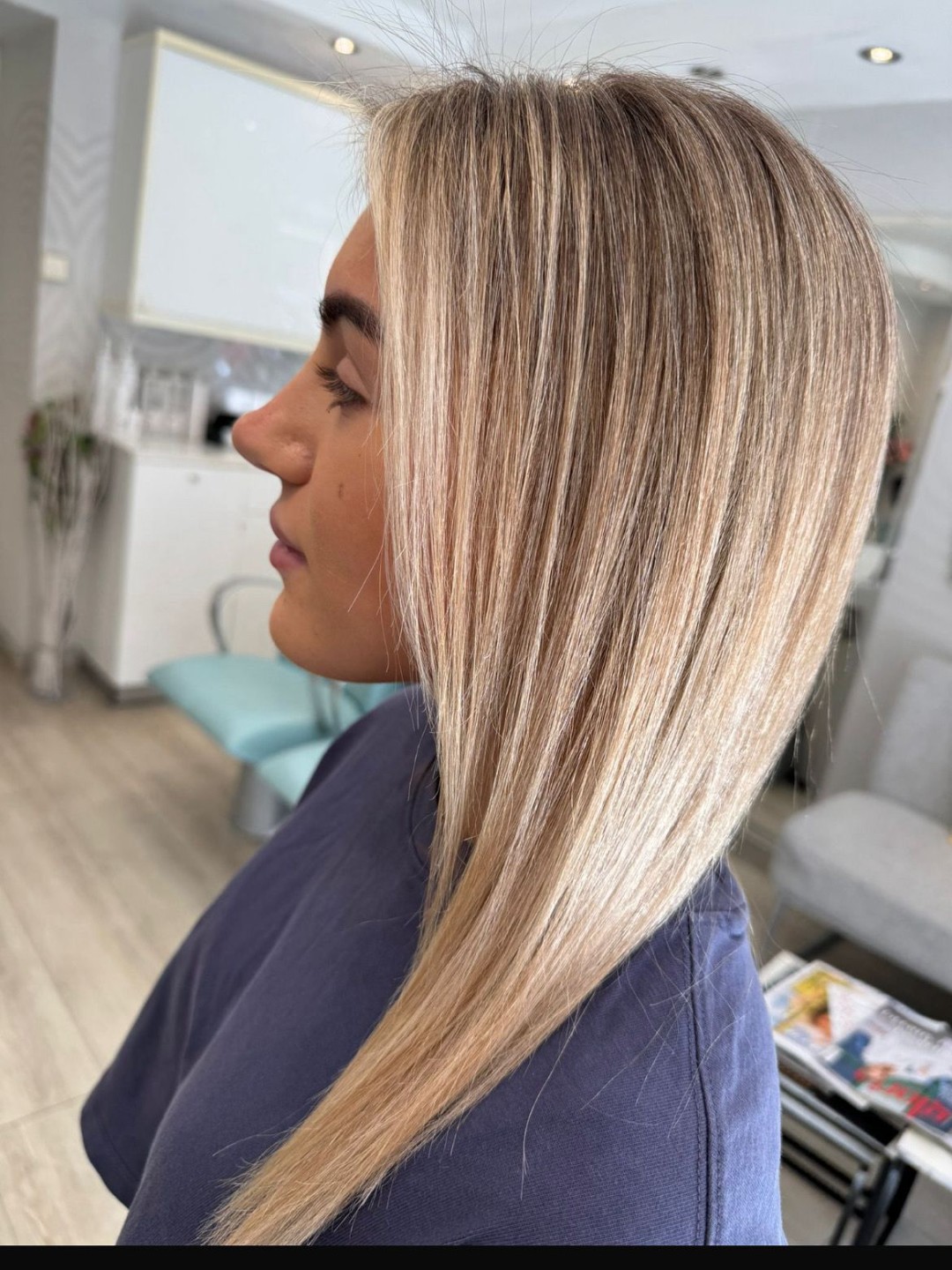 Pramenovi na foliju + preljev + fen frizura - duga kosa - Tina-Ten, Zagreb Pramenovi Frizerski saloni Pramenovi, Zagreb, Donji grad - Centar