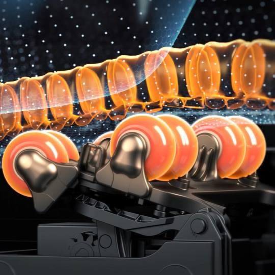 Ceragem #zagreb Blaga i ugodna trakcija kralježnice odvija se putem rolera od poludragog kamenja. I