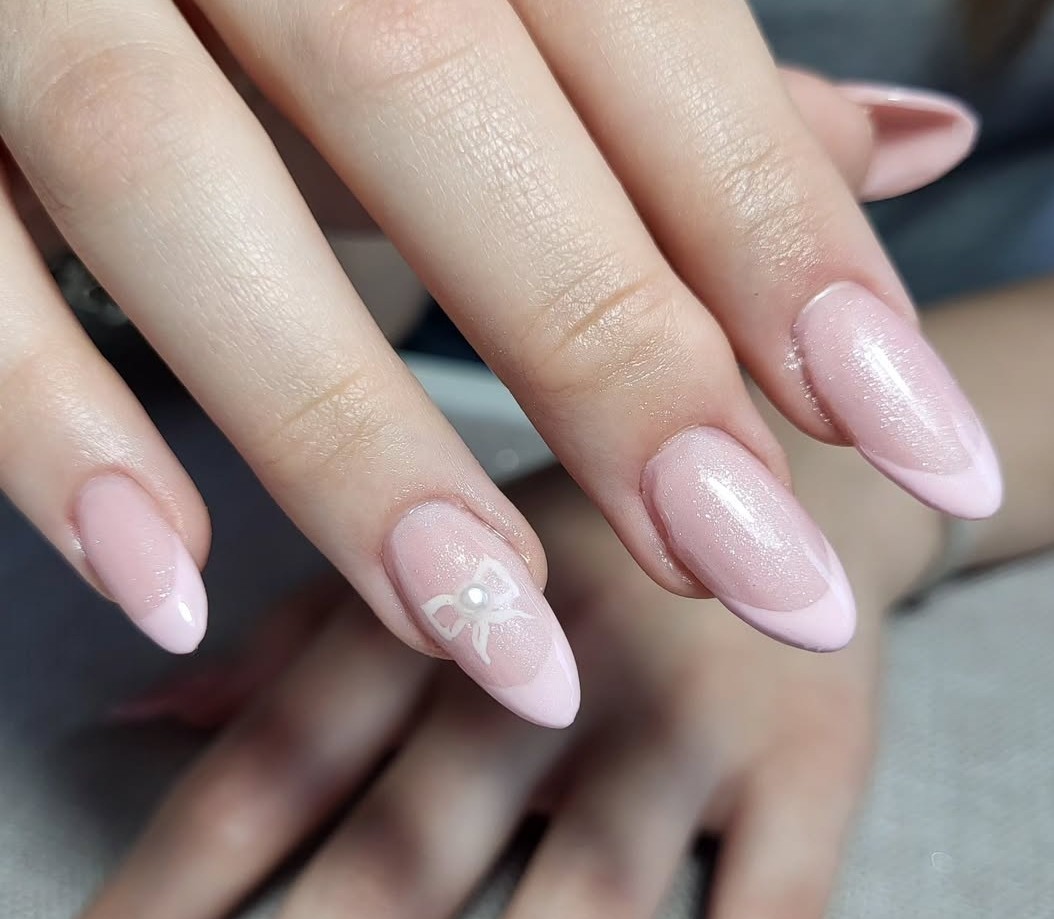 Luna Beauty studio #zagreb Manikura Nadogradnja noktiju gelom+Nail art,French/S,M
