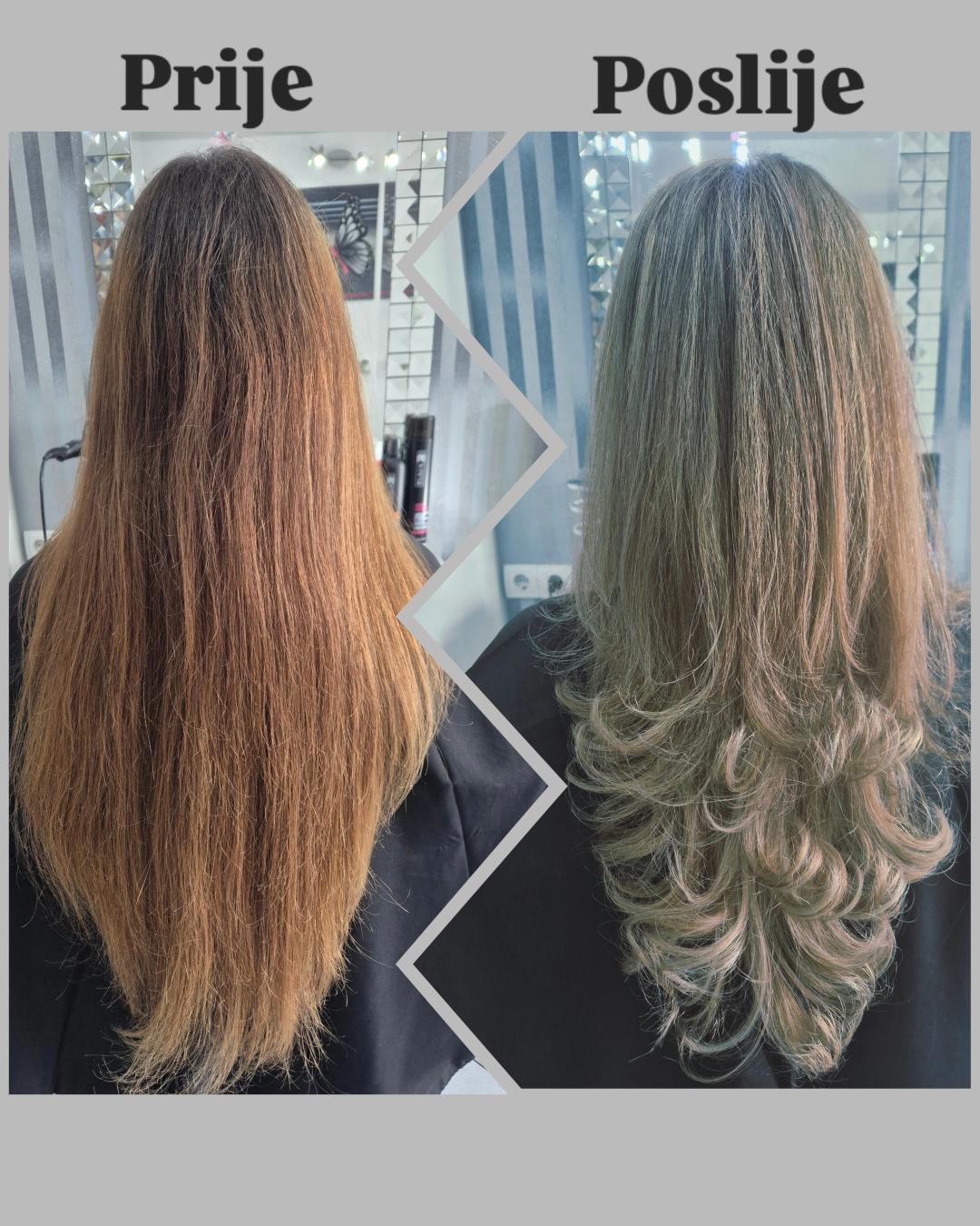 Frizerski studio Blondy #kriz Pramenovi Klasični pramenovi na foliju + feniranje - ekstra duga kosa do 50g dekoloranta