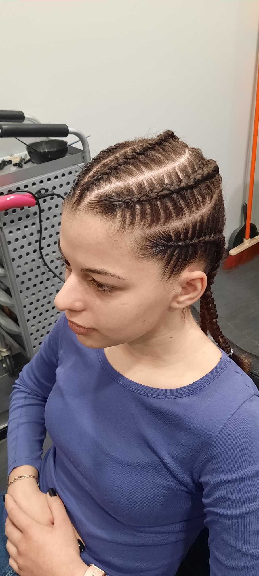 Studio Divas #rijeka Pletenice, kike, punđe Pletenica - jedna