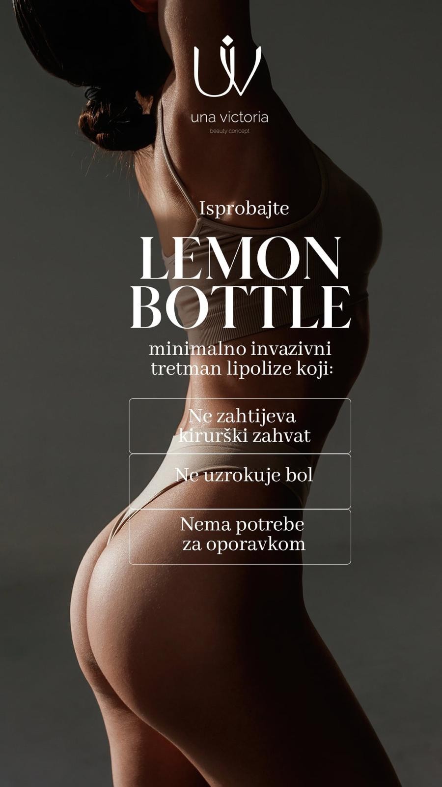 Una Victoria beauty concept #zadar Tretmani tijela Lemon bottle tretman