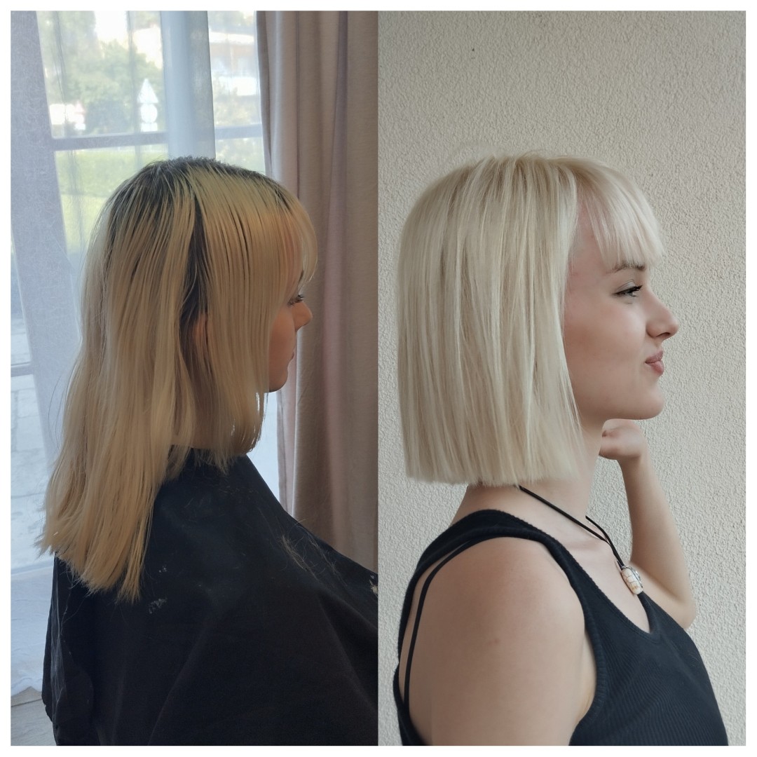 Hairlookboutique #zagreb Blajhanje kose Preljev dodatak uz pramenove - duga kosa