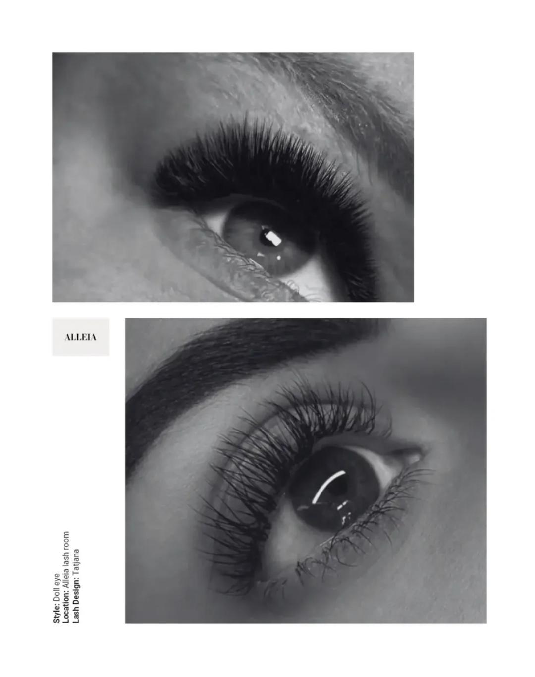 ALLEIA lash&brow room #zagreb Nadogradnja trepavica Ugradnja volumenskih trepavica
