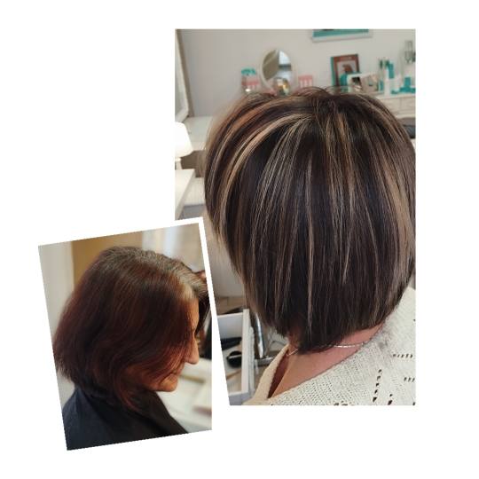 Hairlookboutique #zagreb Bojanje kose Bojanje cijele dužine + pramenovi na foliju - poluduga kosa