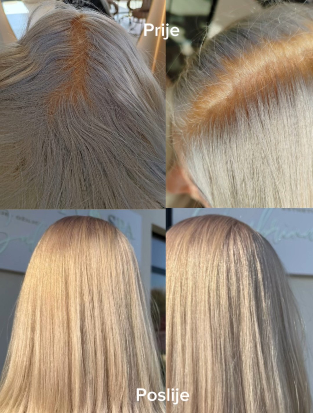 SABRINA STRIJA BEAUTY & SPA #zagreb Blajhanje kose Skidanje boje / posvjetljivanje - poluduga kosa