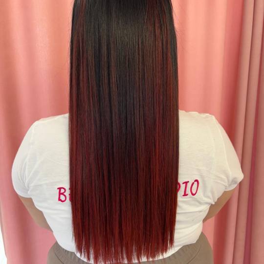 Beauty Studio Amina #zagreb Feniranje i stiliziranje Feniranje na ravno - ekstra duga kosa