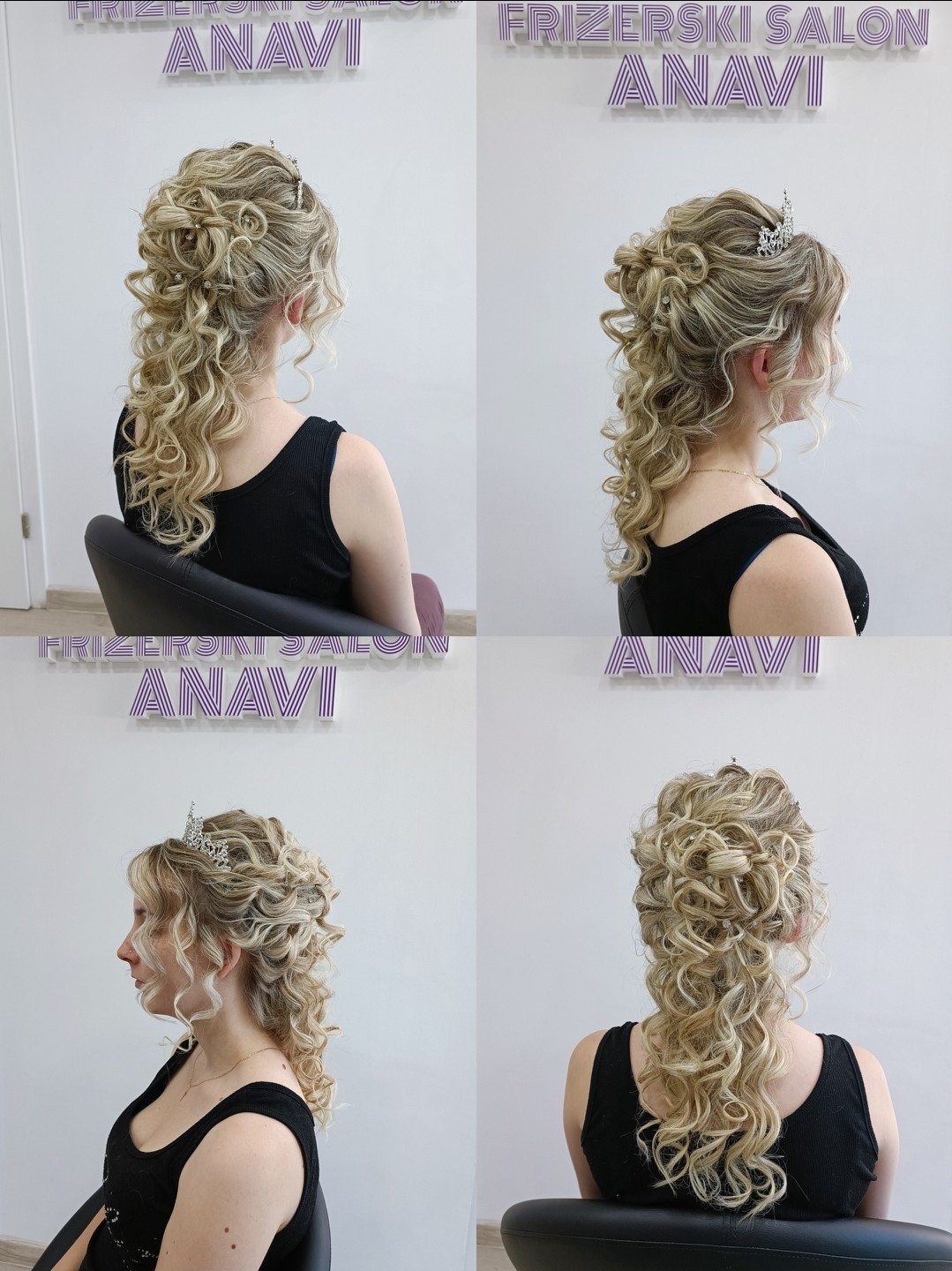 Anavi #zagreb Svečane i frizure za svadbu Svečana frizura + pranje kose - duga kosa