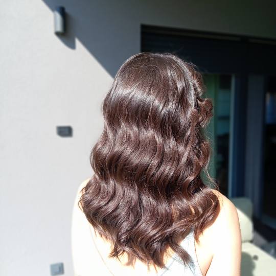 Hairlookboutique #zagreb Feniranje i stiliziranje Valovi - poluduga kosa