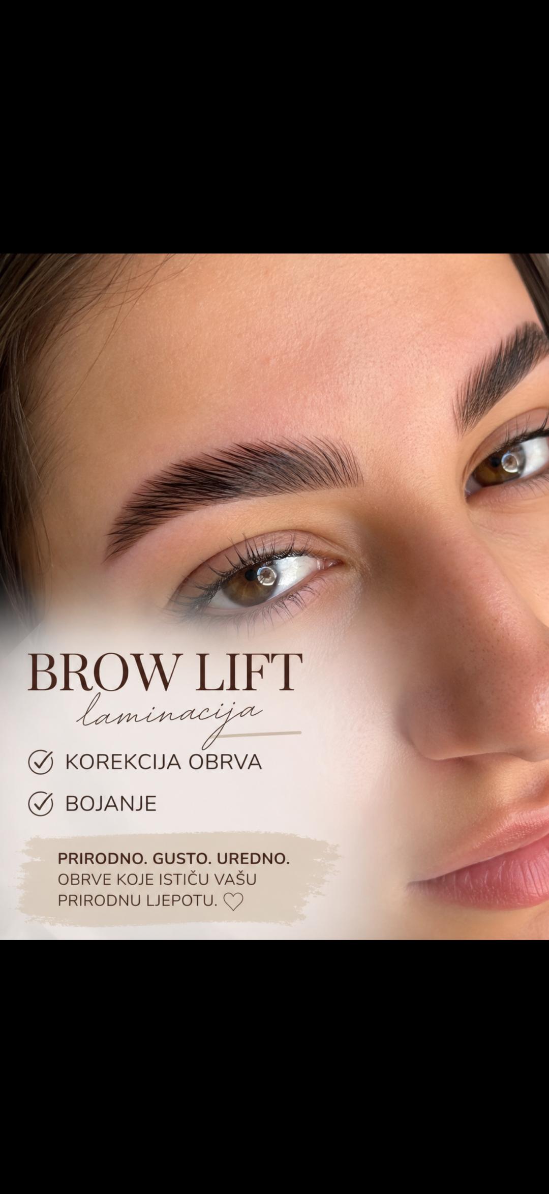 Brow lift + bojanje obrva + oblikovanje obrva - perle / pinceta - Luxelumíe, Zagreb Obrve Lice Obrve, Zagreb, Maksimir