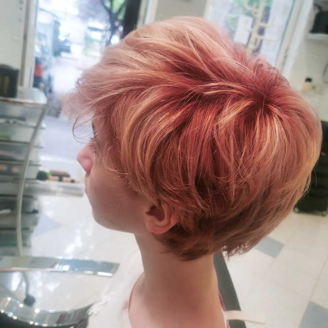 Silvija #zagreb Bojanje kose Bojanje cijele dužine + fen frizura - kratka kosa